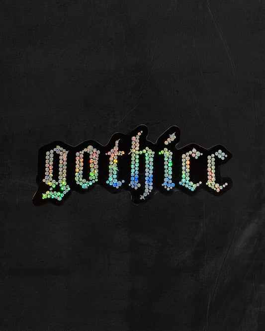 GOTHICC GLITTER STICKER